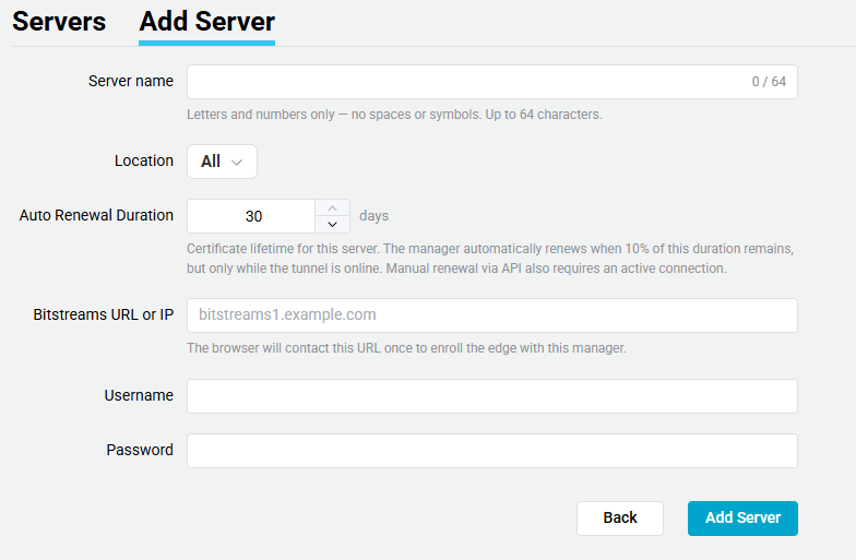 add-server-details