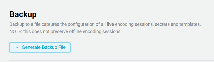 Backup page