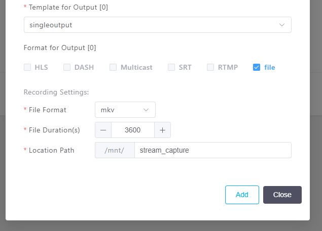 Output Streaming Interface