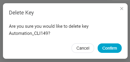 Delete Signing Key