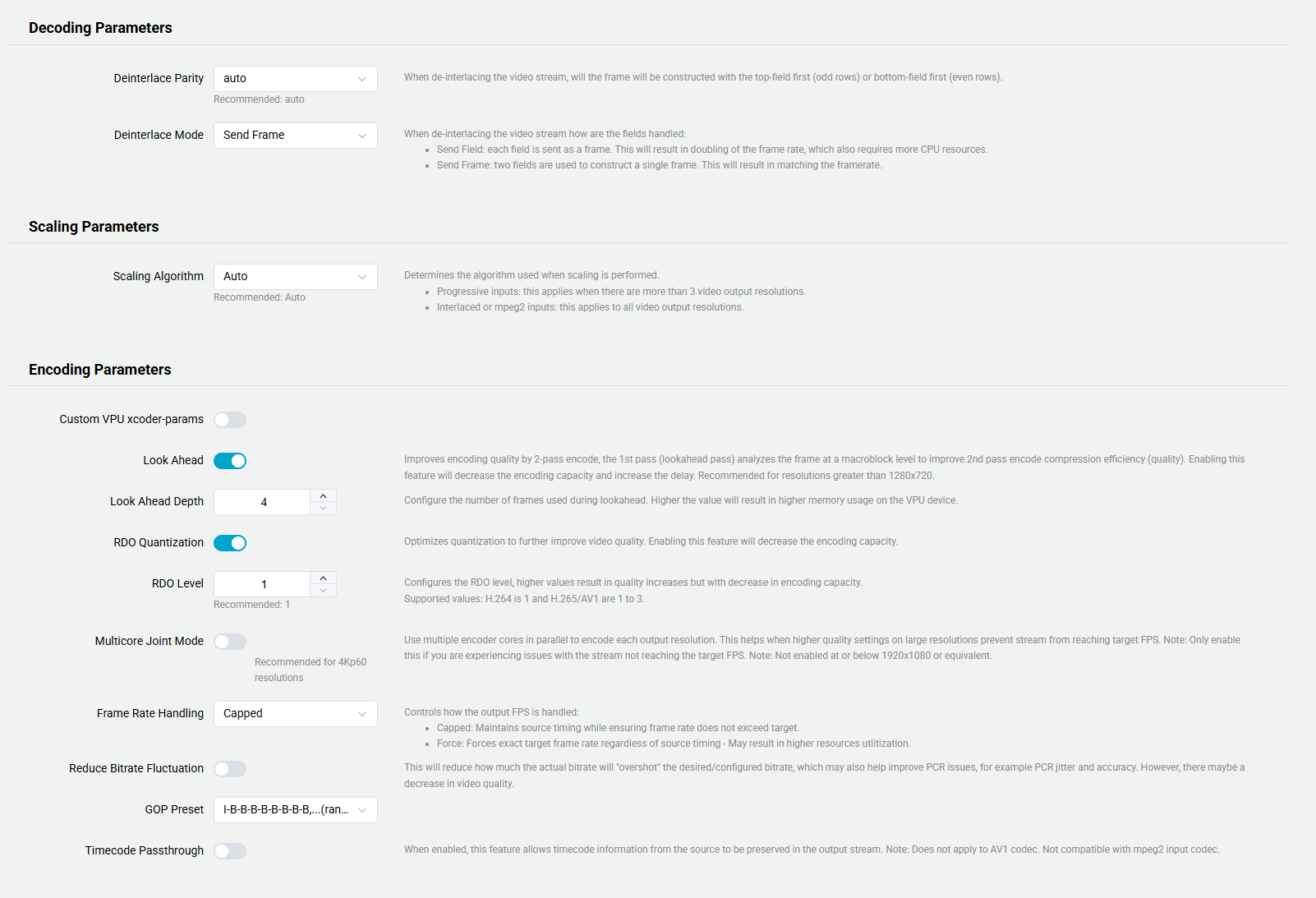 Edit Parameter Details