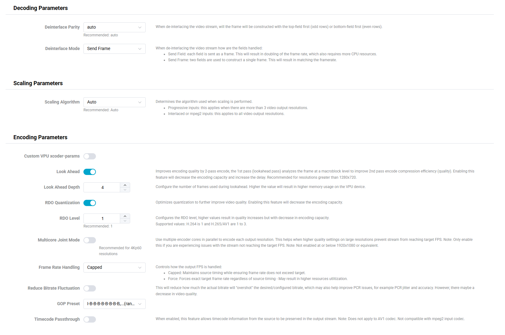 Edit Parameter Details