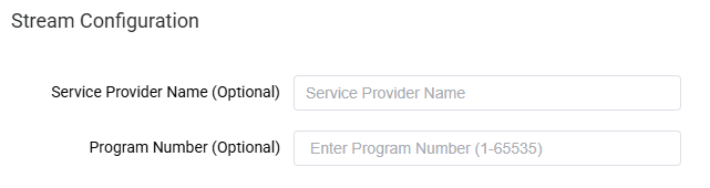 Service Provider Name and Program Number